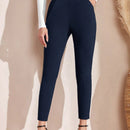 Emery rose pantalones casuales ajustados de unicolor para mujer, uso diario