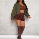 SXY Shorts unicolor fruncido