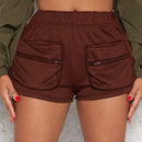 SXY Shorts unicolor fruncido