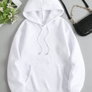 Essnce sudadera con capucha de manga larga de ajuste regular para mujer con estampado grafico de lema de mariposa y relampago para otono/invierno