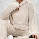 Frenchy sudadera con capucha de forro polar de peluche de unicolor informal para mujer para otono/invierno