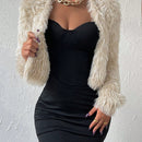 Allurite cardigan de mujer, sueter suave de unicolor, estilo simple y de moda casual para el dia a dia