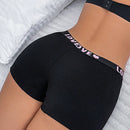 Boyshorts cinta con estampado de letra cintura tejido de canale