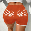 Coolane Shorts estampado de esqueleto unido en contraste