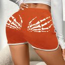 Coolane Shorts estampado de esqueleto unido en contraste