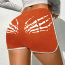 Coolane Shorts estampado de esqueleto unido en contraste
