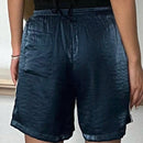DAZY Shorts de cintura con cordon con bolsillo oblicuo