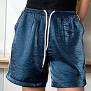 DAZY Shorts de cintura con cordon con bolsillo oblicuo