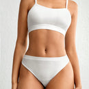 Leisure tanga solido sexy, comodo, con cintura media, sin costuras y elastico, amigable con la piel - desnudo