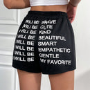 Coolane Shorts deportivos con estampado de slogan