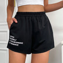 Coolane Shorts deportivos con estampado de slogan