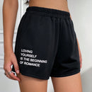 Coolane Shorts deportivos con estampado de slogan