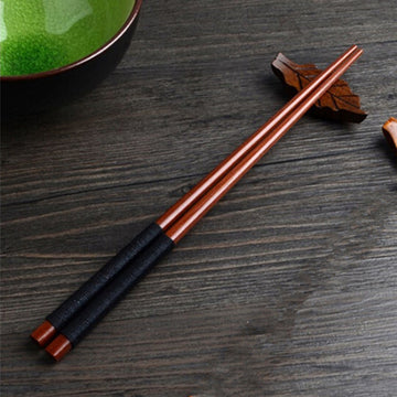 Juego de Palillos de Sushi de Madera de Castaño Natural Japonesa Hechos a Mano - Regalo de Valor para Sushi y Comida China