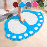 1 alfombra de baño con memoria de huella de perro - Suave, antideslizante, absorbente, lavable a máquina, para baño, accesorios de baño, diseño divertido, accesorios para perros