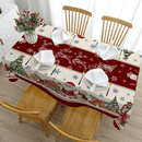 Mantel rectangular con tema navideño para reuniones en casa, ideal para decorar mesas de comedor y mesas de centro
