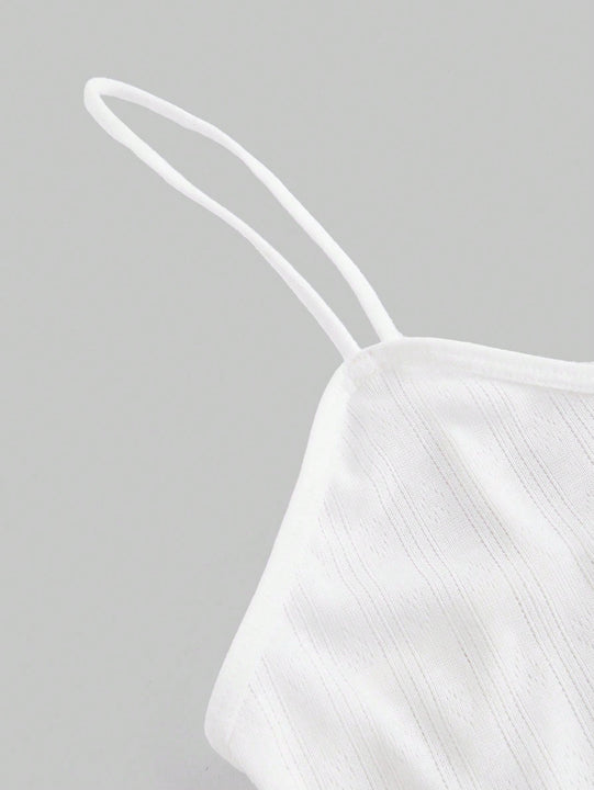 ROMWE Kawaii Set de lenceria con diseno de lazo