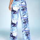 ICON Jeans cargo con bolsillo con solapa y estampado integral