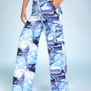 ICON Jeans cargo con bolsillo con solapa y estampado integral