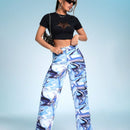 ICON Jeans cargo con bolsillo con solapa y estampado integral