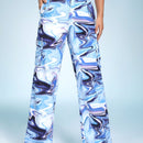 ICON Jeans cargo con bolsillo con solapa y estampado integral