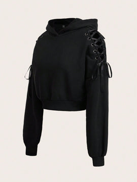 Ezwear capucha halloween con diseno de cordon con ojal de hombros caidos