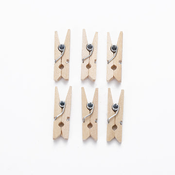 50/100 Piezas, Clips De Madera Natural, Miniclips De Fotos, Clips De Decoración Artesanal, Clips De Secado De Ropa Para Calcetines, Pinzas Para La Ropa Del Hogar, De 25mm