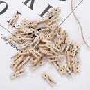 50/100 Piezas, Clips De Madera Natural, Miniclips De Fotos, Clips De Decoración Artesanal, Clips De Secado De Ropa Para Calcetines, Pinzas Para La Ropa Del Hogar, De 25mm