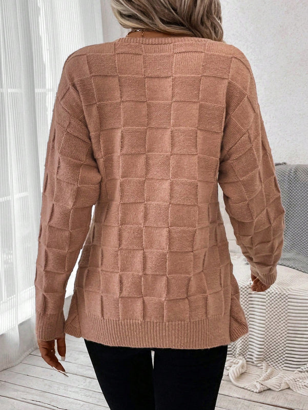 Clasi Jersey unicolor cruzado de hombros caidos