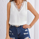 Prive Blusa con encaje en contraste de saten