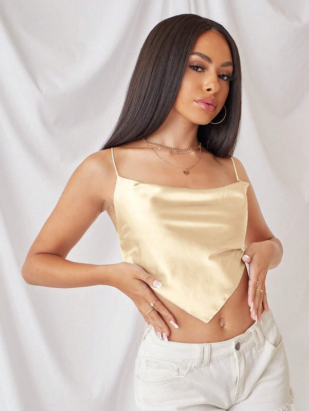 Prive Top de tirantes con cordon trasero bajo hanky