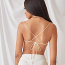Prive Top de tirantes con cordon trasero bajo hanky
