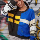 PETITE Jersey de color combinado de hombros caidos