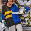 PETITE Jersey de color combinado de hombros caidos