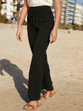 Frenchy Pantalones palazzo de cintura con nudo