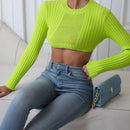 Essnce Jersey crop unicolor
