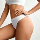 Leisure tanga solido sexy, comodo, con cintura media, sin costuras y elastico, amigable con la piel - desnudo