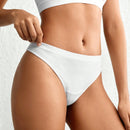 Leisure tanga solido sexy, comodo, con cintura media, sin costuras y elastico, amigable con la piel - desnudo