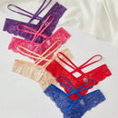Conjunto de ropa interior romantica y sensual de diseno de encaje para mujeres (5 piezas)
