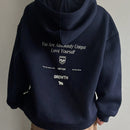 Dazy sudadera con capucha minimalista con estampado de letras para mujer, uso casual diario
