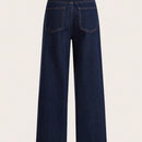 EZwear Jeans unicolor de pierna ancha