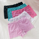 5 piezas Boyshorts con encaje floral ribete en abanico