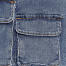 Haute Shorts De Mezclilla Con Solapa, Hebilla Y Envoltura De Bolsillo