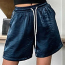 DAZY Shorts de cintura con cordon con bolsillo oblicuo