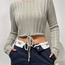 EZwear Jersey crop bajo con cordon