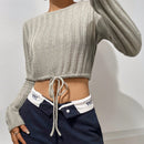 EZwear Jersey crop bajo con cordon
