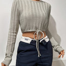 EZwear Jersey crop bajo con cordon