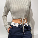 EZwear Jersey crop bajo con cordon