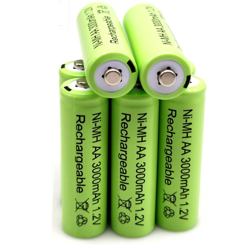 Batería recargable AA de níquel MH, 1.2V 3000mAh, para juguetes, micrófonos, MP3, celulares, control remoto y linternas LED