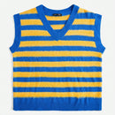 EZwear Chaleco de punto con patron de rayas sin camiseta