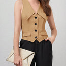 BIZwear Blusa con boton delantero con diseno de solapa